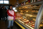 Laila checking out the local Gelatteria